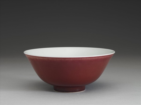 霽紅釉碗