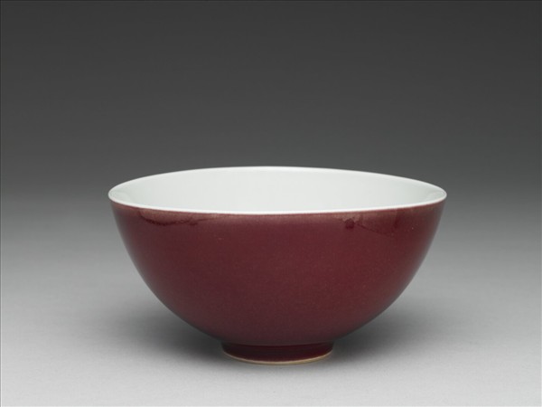 霽紅釉碗