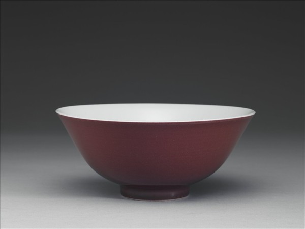 霽紅釉碗
