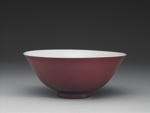 霽紅釉碗