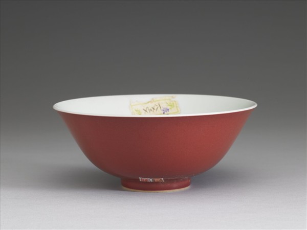 霽紅釉碗