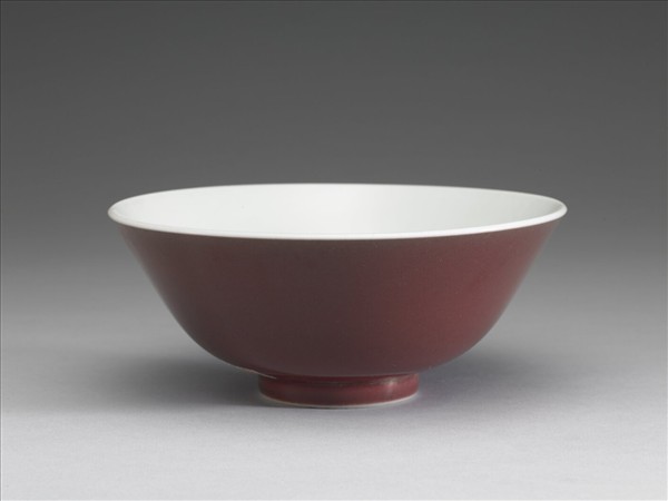 霽紅釉碗
