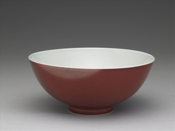 霽紅釉碗