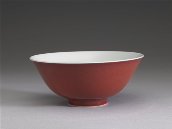 霽紅釉碗