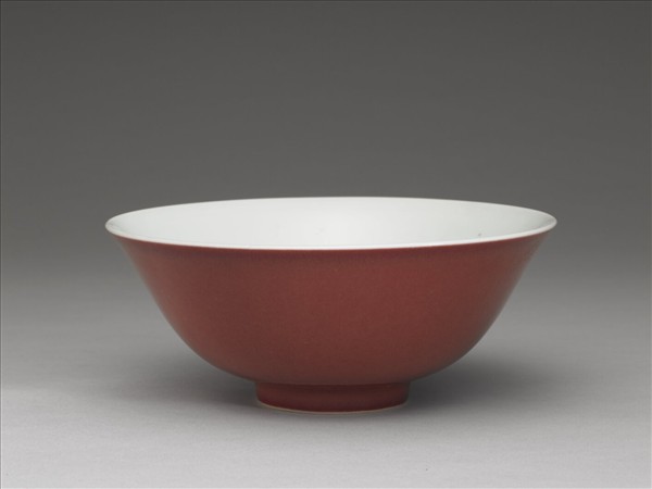 霽紅釉碗