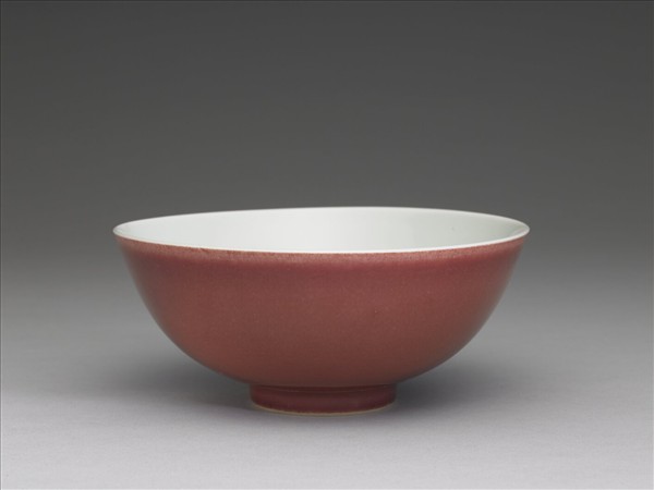 霽紅釉碗