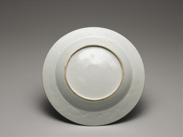 粉彩描金雙獅紋盤