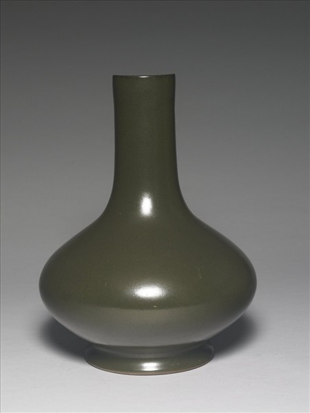 茶葉末釉長頸瓶