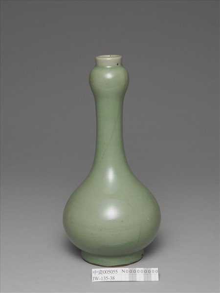 龍泉窯 青瓷蒜頭瓶