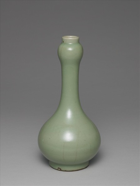 龍泉窯 青瓷蒜頭瓶