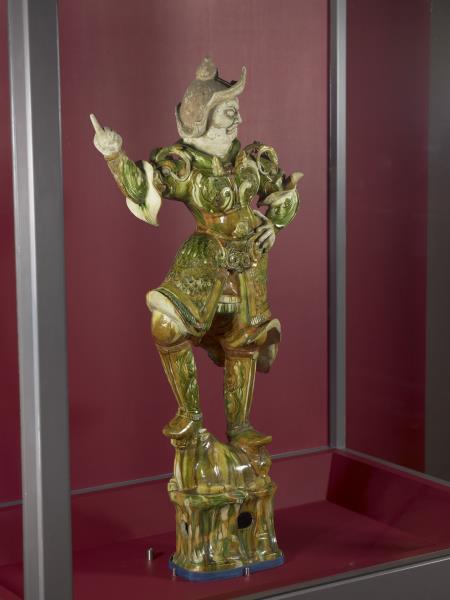 三彩增長天王像