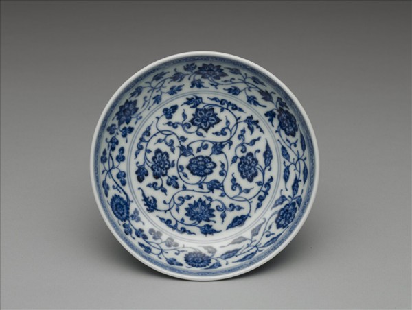 青花番蓮紋盤