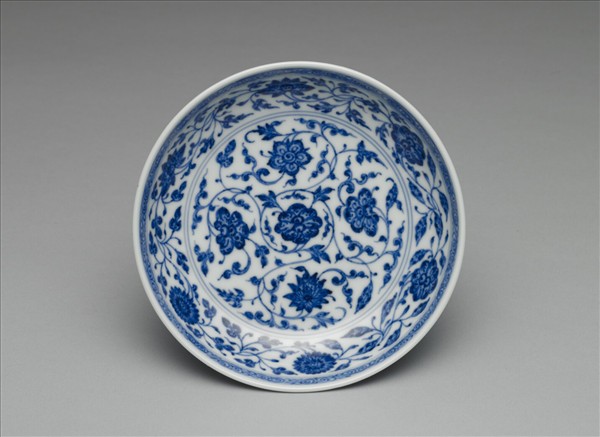青花番蓮紋盤