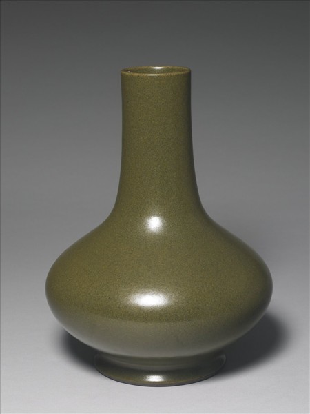 茶葉末釉長頸瓶