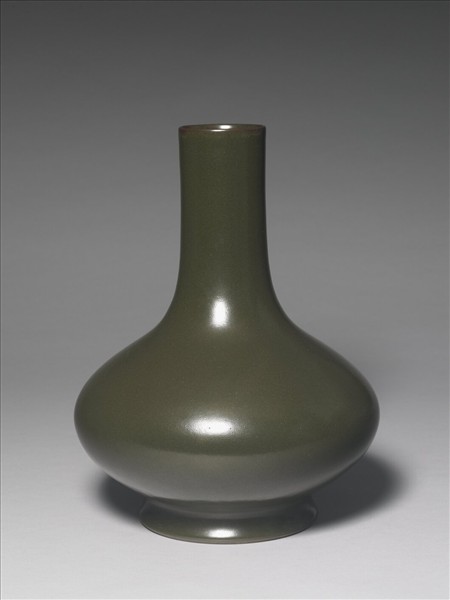 茶葉末釉長頸瓶