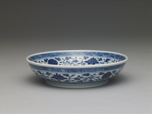 青花番蓮紋盤