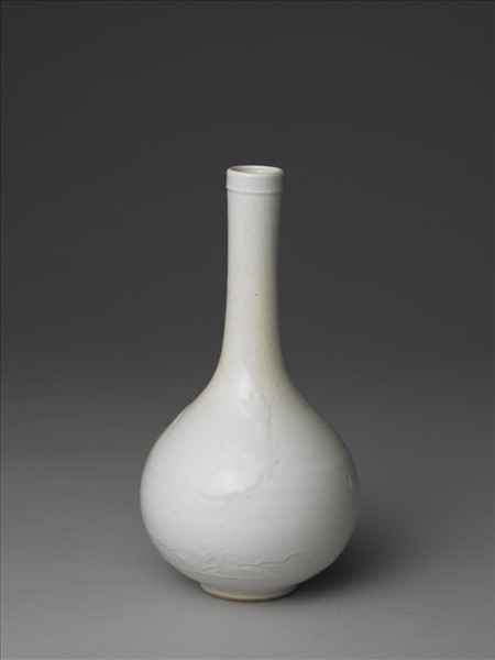 白瓷魚藻紋膽瓶