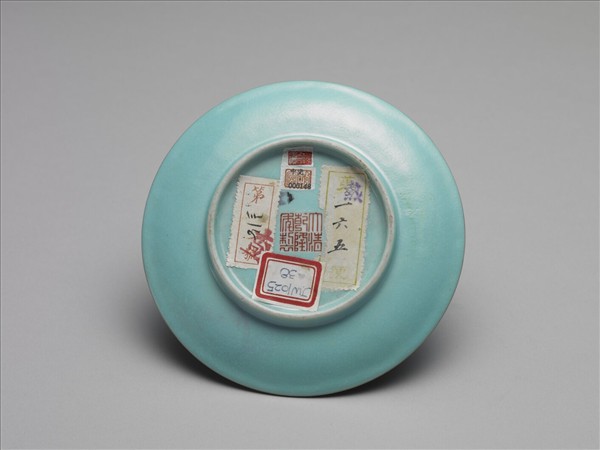 綠地粉彩和合二仙香插