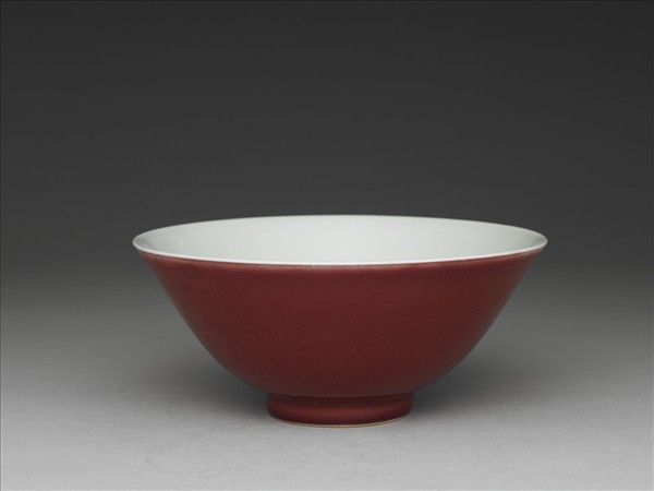 霽紅釉碗