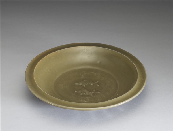 龍泉窯 青瓷雙魚紋洗