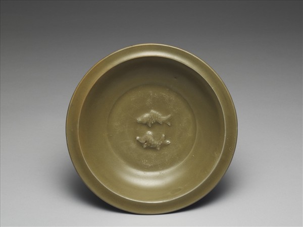 龍泉窯 青瓷雙魚紋洗