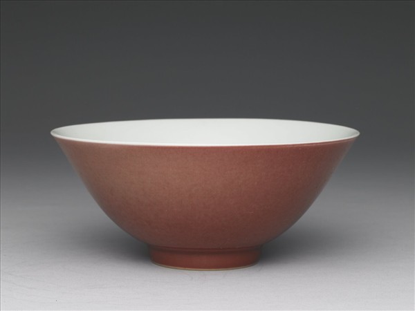 霽紅釉碗