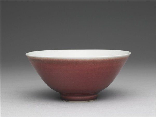 霽紅釉碗