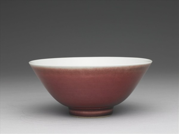 霽紅釉碗