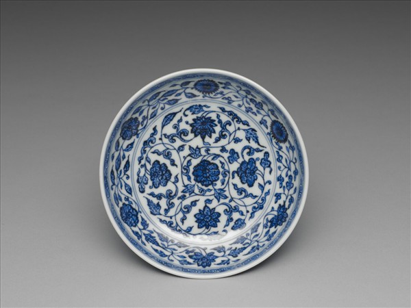 青花番蓮紋盤
