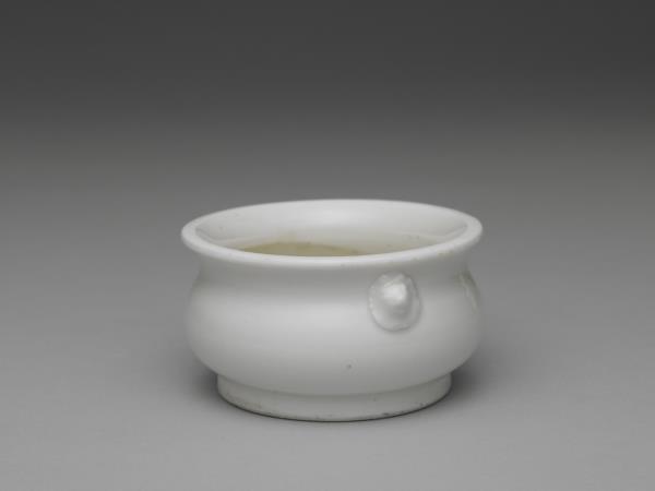 德化窯 白瓷獸耳爐