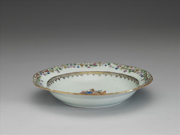 粉彩描金藤蘿紋盤