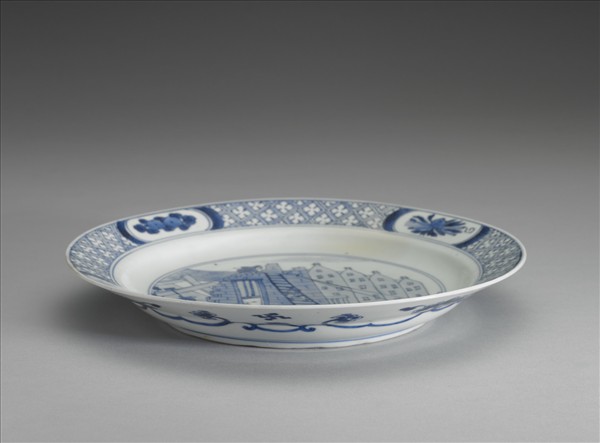 青花「鹿特丹暴動」圖盤