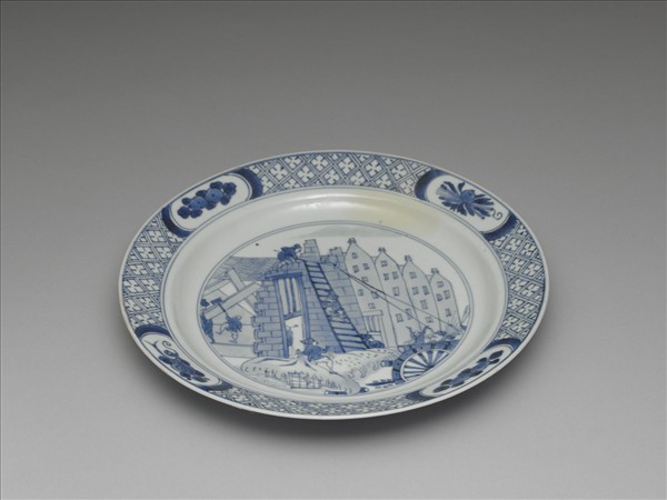青花「鹿特丹暴動」圖盤
