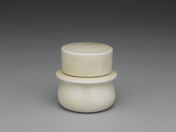 彭窯 白瓷軸頭罐