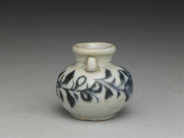 青花花卉紋雙耳罐