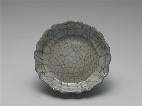 哥窯 青瓷葵口洗