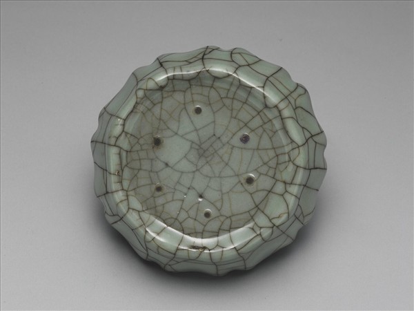 哥窯 青瓷葵口洗