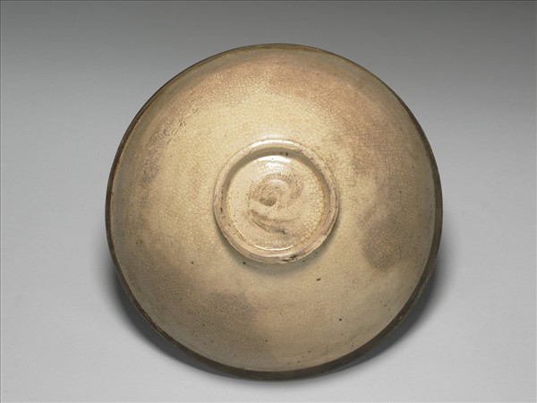 吉州窯 白瓷葉紋碗