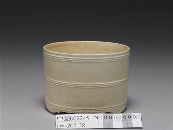 臨川窯 白瓷弦紋香爐