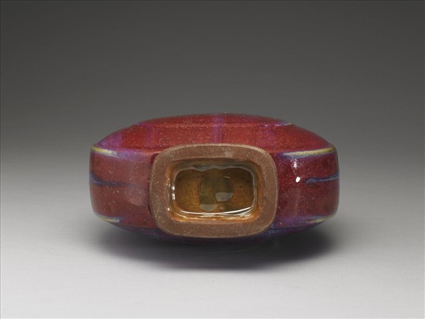 爐鈞釉雙耳杏葉瓶