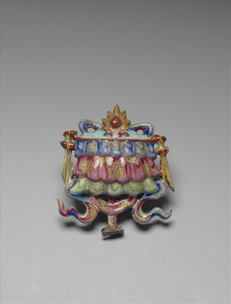 銅胎畫琺瑯五彩八寶（寶幢）