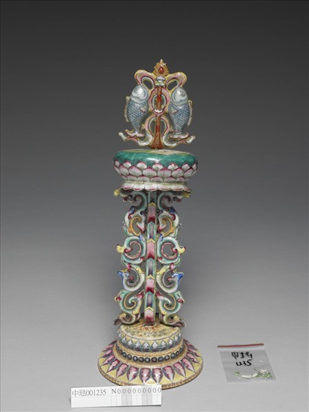 銅胎畫琺瑯五彩八寶（雙魚）