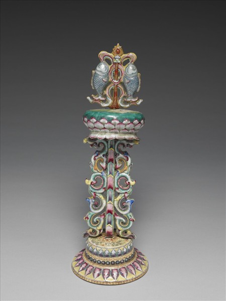 銅胎畫琺瑯五彩八寶（雙魚）