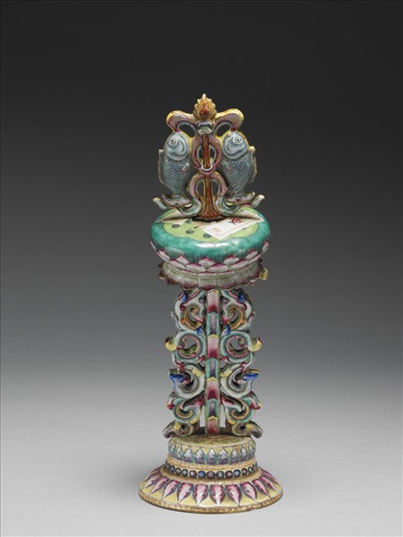 銅胎畫琺瑯五彩八寶（雙魚）