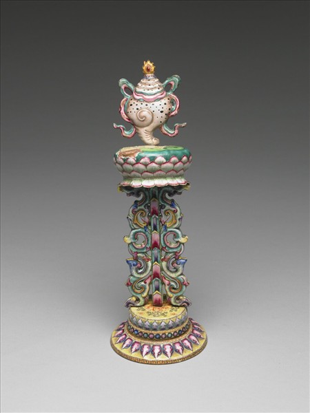 銅胎畫琺瑯五彩八寶（法螺）