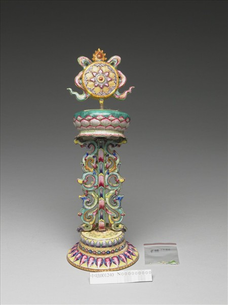 銅胎畫琺瑯五彩八寶（法輪）