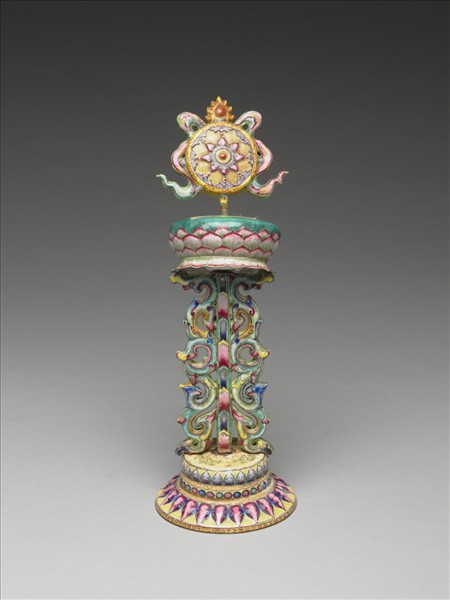 銅胎畫琺瑯五彩八寶（法輪）