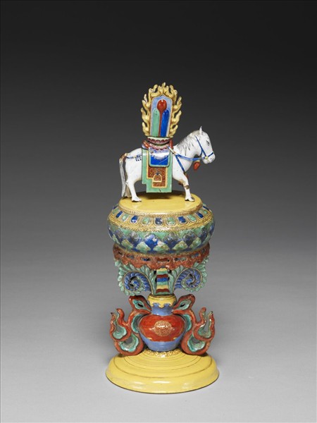 銅胎畫琺瑯五彩七政寶（寶馬）