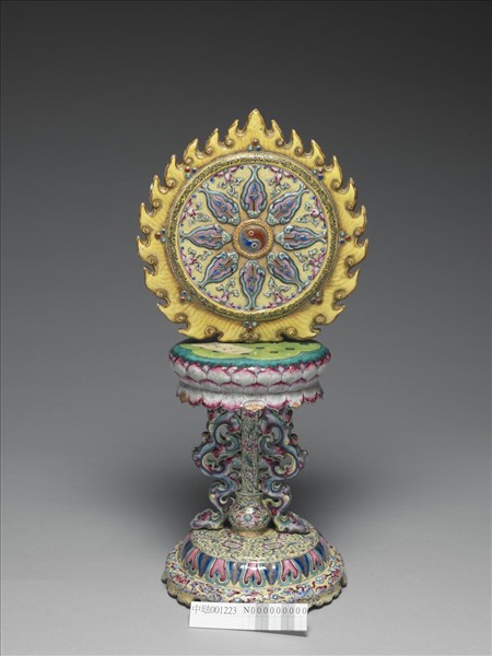 銅胎畫琺瑯法輪