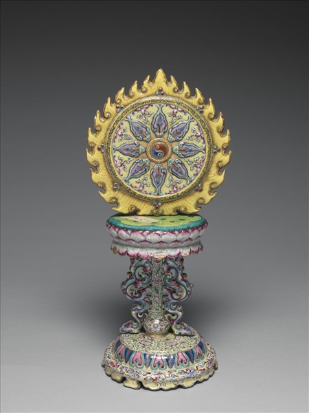 銅胎畫琺瑯法輪